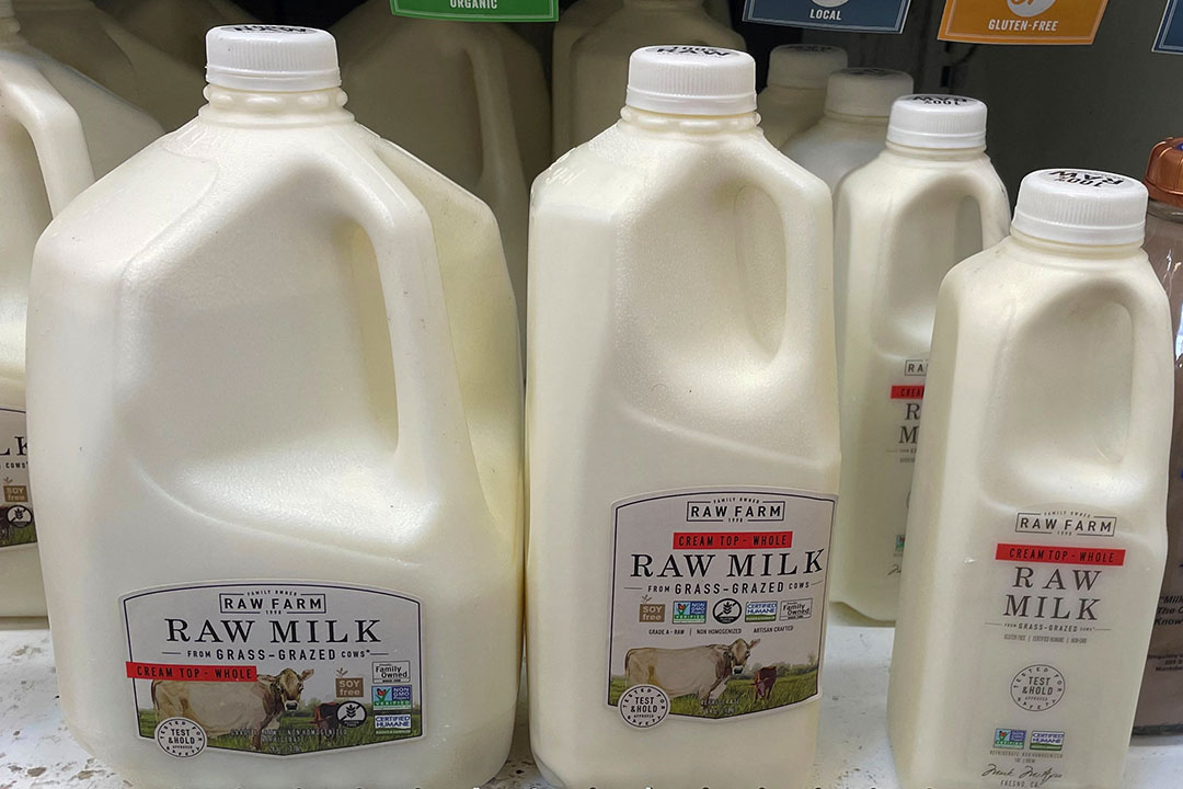 raw milk bottles